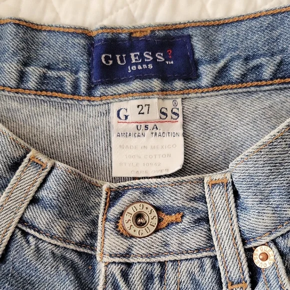 GUESS Women's Blue Denim Shorts - Picture 2 of 6